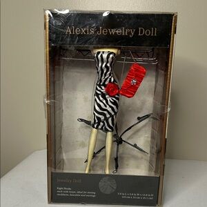 Alexis Jewelry Doll with Zebra Print and Red Accents